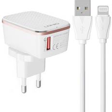 Ldnio oplader A1204Q 18W Lightning kabel