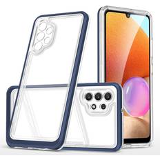 Hurtel Clear 3in1 case for Samsung Galaxy A32 5G gel cover with frame blue