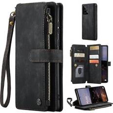 CaseMe Klapphüllen CaseMe C30 Multifunktions Samsung Galaxy A33 5G Wallet Hülle Schwarz