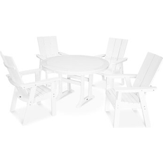 Patio Dining Sets Polywood Modern Curveback Adirondack Patio Dining Set