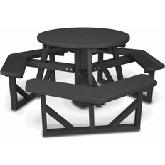 Gray Picnic Tables Polywood Park 36"" Round