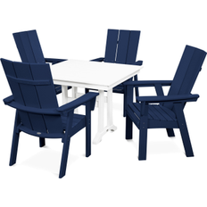 Patio Dining Sets Polywood Modern Curveback Adirondack Patio Dining Set