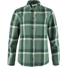 Nainen - Taskut Puserot Fjällräven Singi Flannel Overshirt - Patina Green/Deep Patina