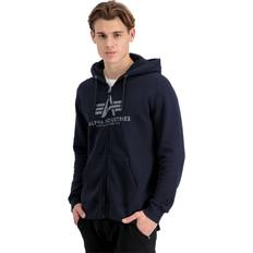 Alpha Industries Sweatjakke - Marin/Grå/Rød/Hvid