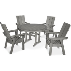 Patio Dining Sets Polywood Modern Curveback Adirondack Patio Dining Set