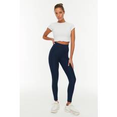 Trendyol Collection Collection Sport-leggings Dunkelblau Hoher Bund für Damen