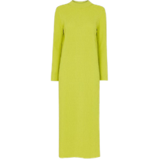 Rayon Dresses Whistles Mixed Rib Knit Dress - Lime