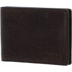 Fossil Portemonnees en sleutelhouders Fossil derrick money clip bifold geldbörse dark