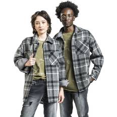 Unisex - Wool Shirts EMP Special Collection EMP Special Collection X Urban Classics unisex chequered flannel shirt Flanel Shirt grey