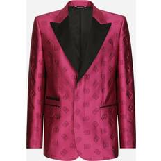 Dolce & Gabbana Pink Outerwear Dolce & Gabbana Single-breasted Sicilia-fit tuxedo jacket fuxia