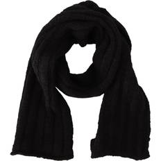 Dolce & Gabbana Unisex Scarfs Dolce & Gabbana Black Virgin Wool Knitted Unisex Warmer Shawl Scarf