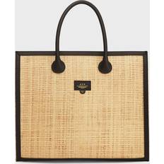 ATP Atelier Tasker ATP Atelier Alfano Natural/Black Raffia/Leather Book bag