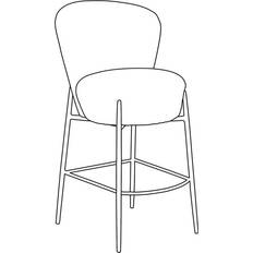 Dan Form Stole Dan Form Orbit Hvid Beige Stof 67.5 Barstol