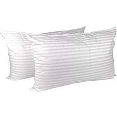 R&G Quality Stripe Pillow White