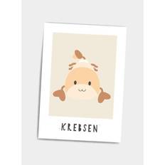 Dialægt Brugskunst Dialægt Børneplakat Stjernetegn A5 Krebsen