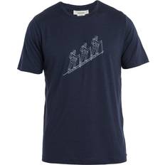 Nylon Camisetas Icebreaker 150 Tech Lite II Manga Corta Azul Marino Blanco - Blue/White