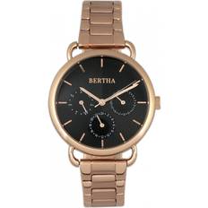 Gwen Leather-Band with Day & Date Rose Gold One Size