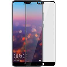 Protectores de Pantalla Avizar Protector De Pantalla De Cristal Templado Para Huawei P20 Antigrietas, Negro