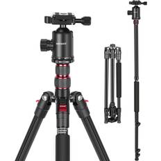 Neewer 77-inch tripod, camera tripod for dslr, 2-in-1 compact aluminum tripod