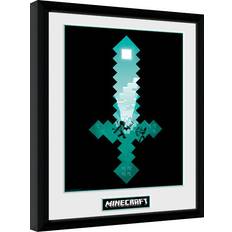 GB Eye Minecraft Diamant Svärd Inramat