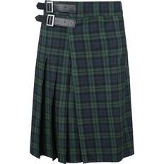 Premium Medium-lengte Rok Kilt - Blau/Grün