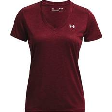 Cord T-Shirts Under Armour Tech Damen T-Shirt Dunkelrot