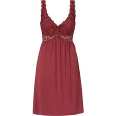 Trofé Morgonrockar & Badrockar Trofé Nightgown Lace Nightdress Red/Brown