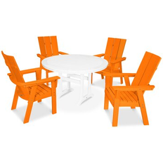 Patio Dining Sets Polywood Modern Curveback Adirondack Patio Dining Set