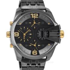 Watches Diesel DZ7467 Black Three-Hand Gunmetal Bracelet Uber Chief