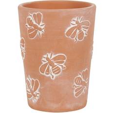 Something Different Small Terracotta Bee Pattern Plant Pot