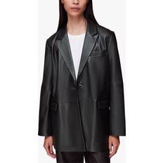 Cuero - Mujer Blazers Whistles Stina Leather Blazer, Black