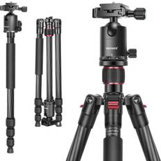 Kolfiber stativ Neewer kolfiber 168 centimeter stativ monostativ med 360 graders kulhuvud, 1/4 tum snabbskoplatta, bärväska för DSLR-kamera, videovideovideokamera som kan belastas upp till 12 kg