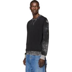 Diesel Herre Overdeler Diesel Mens 9XX K-Larence Contrast-hem Long-sleeve Cotton Jumper