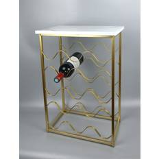 White Wine Racks Spot on Dealz Holder Solid Marble Effect Top Leg Wine Rack