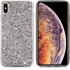 Glitter iPhone Xs Max cover Sølv