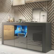 Grey Wall Cabinets Creative Furniture 145cm Unit Modern Cupboard Stand Wall Cabinet