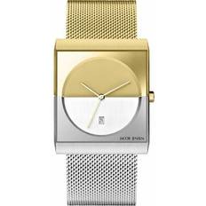 Jacob Jensen Klockor Jacob Jensen 516 gents square face gold and white