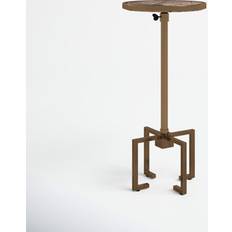 Joss & Main Wayfair Ethan End Stainless Steel Brown/Gray/Yellow Small Table