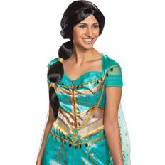 Dessins Animés et Animation Perruques Longues Disguise Adult Aladdin Live Action Jasmine Wig Aladdin Costumes