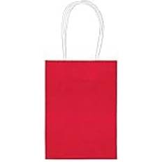 Red Gift Bags Amscan Kraft Paper Bag 5.125 Apple Red 48/Pack 160059.40