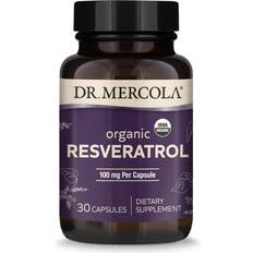 Dr. Mercola Organic Resveratrol Dietary Supplement, 100mg per Capsule, Servings