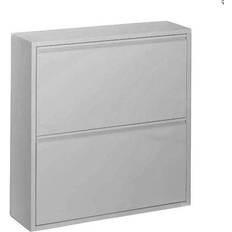 Silver Shoe Racks Jan Kurtz DOUBLE LARGE 2 Schuhregal
