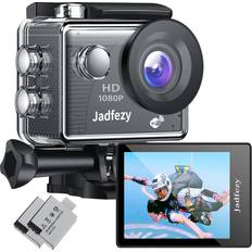 Digitalkamera med wifi Jadfezy Jadfezy WiFi Action Camera Ultra HD 1080P, 12MP Sports Camera Wide-Angle 2" LCD Screen, 30m/98ft Underwater Waterproof Camera with 2 Batteries and Accessories Kit for Helmet and Bicycle etc