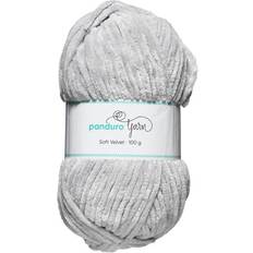 Velvet garn Panduro Garn Velvet 100 g lysegrå