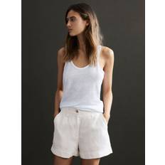 Reiss Demi Garment Dyed Linen Shorts