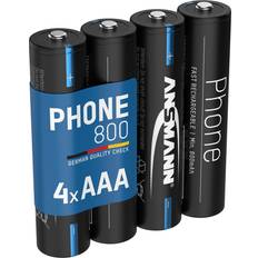 Ansmann AAA Batteri 800 mAh NiMH 1,2 V Paket med 4