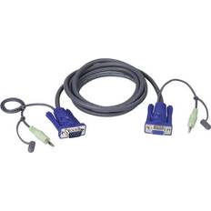 KVM Switches Aten 2L2402A 6' VGA Cable with Audio for KVM Switches