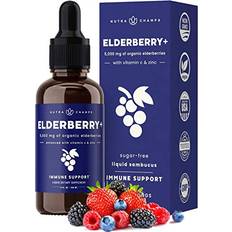 NutraChamps Elderberry Syrup [5000mg Strength] Plus Zinc & Vitamin C Liquid Extract