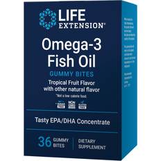 Life Extension Omega-3 Fish Oil Gummy Bites Tropical Fruit 36