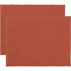 Oranje Doeken & Textiel Linum Uni Placemat 35 x 46 cm 2-pack